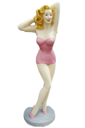 Pin up lady statue