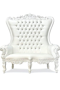 White Throne Loveseat